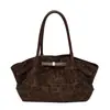 Bolso de Mano Mate de Nicho para Mujer Otoño 2026 Nuevo Retro Simple de Hombro Bolso con Estampado de Leopardo de Moda Versátil Bolso Tote