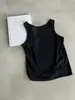Camiseta de tirantes básica Luxi con cuello en U, sencilla, para mujer, de verano, holgada, transpirable, agradable a la piel, algodón copo de nieve, versátil, como inner, D21