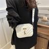 Bolso Casual para Mujer Bolso de Mujer 2024 Nuevo Color Sólido Prisma Un Solo Hombro Cruzado Pequeño Bolso Cuadrado Casual Correa Ancha para el Hombro Estilo Occidental