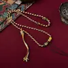 Cuerda para colgar con colgante de hilo de algodón frotado a mano tejido a mano para tarjeta de Buda thangka Cuerda para colgar de collar de cera de abeja de jade Cuerda para colgar de Tíbet