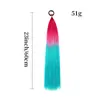 Peluca de Nuevo Estilo para Mujer, Cola de Caballo Larga Trenza Grande de Fibra Sintética de Colores, Trenza Grande de Color Dorado Láser de un Solo Hilo, Accesorio para el Cabello de Chica Popular