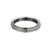 Nuevo modelo transfronterizo 2025 anillo incrustado con diamantes pequeños cuadrados, joyería de anillo giratorio de nicho para aliviar el estrés del fabricante original