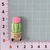 Flores en Maceta de Dibujos Animados Accesorios de Resina Joyería Hecha a Mano DIY Pegamento de Crema Pinzas para el Cabello Gomitas para el Cabello Accesorios Colgantes