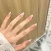 Estrelas Rosa Doce Feitas à Mão Estilo Puro Lustre Rosa Creme Coreano Estampa de Leopardo Rosa Blush Francês Clareamento Manicure Unhas Usáveis Atacado