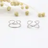 Nuevo Anillo Minimalista Geométrico de Línea Cruzada Estilo Coreano y Japonés 2019, Anillo Abierto Ajustable, Popular en Línea