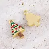 Colgantes de Serie Navideña de Aleación Transfronteriza Papá Noel Árbol de Navidad Hombre de Jengibre Collar Adornos para Ropa Accesorios DIY