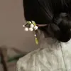 Nueva Horquilla de Sándalo Estilo Chino Cabeza Redonda Simple Horquilla de Verano Accesorios Estilo Antiguo para Mujer Dinastía Han Adorno para Cheongsam Venta al por Mayor