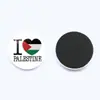 Adesivo de geladeira bandeira da Palestina vidro cristalino Palestina patch magnético macio quadro branco produto pequeno 25mm