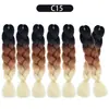 Perucas de Dreadlock de Fibra Sintética para Comércio Exterior Atacadista, Extensões de Cabelo Longo Tingidas em Degradê para Mulheres, Cabelo Trançado, Tranças Africanas Grossas