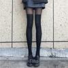 Meias de Seda Falsas de Cano Alto com Costura para Mulheres Finas Falsas Meias de Quadril Sexy Fofas Meia-Calça Base JK Popular na Internet ins Tendência