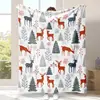 Navidad Habitación Dormir Transfronterizo Franela Cálido Sala de Estar Hogar Venta Caliente Impreso Cómodo Manta Cubierta Manta de Dibujos Animados