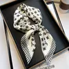 Bufanda de carta de presbicia de lujo 70 cm bufanda de seda bufanda de seda de imitación bufanda decorativa banco cuello blanco bufanda profesional estilo nuevo