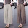 Pantalones Rectos de Pierna Recta Holgados de Cintura Alta para Tallas Grandes de Verano 2026 Transpirables Caída Suelta Rectos de Pierna Recta Versátiles Adelgazantes Pantalones Cortos