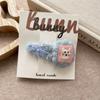 Pinza para el pelo de fieltro de lana de conejo y oso de dibujos animados lindos coreanos, accesorios para el pelo de fruta dulce para flequillo de niñas