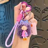 Llavero Colgante de Niña de Cabello Rizado de Dibujos Animados, Muñeca Esponjosa para Bolso, Regalo Pequeño, Adorno Exquisito