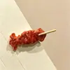 Pinza para el Cabello Exquisita de Gama Alta para Mujer Clip BB Estampado de Leopardo Retro Lindo Clip para Flequillo Lateral Accesorios para el Cabello de Moda con Temperamento