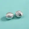 Plata de Ley S925 Cuentas Espaciadoras Ovaladas Cepilladas Cuerda Tejida a Mano Pulsera de Cristal Blanco Cuentas Sueltas Accesorios para Collares de Cuentas DIY
