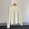 Outono 2026 Nova Camiseta de Gola Alta Camada Base Top Estilo Básico Top para Camadas Roupa Íntima Feminina Atacado N3AT5596