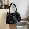 Bolsas de nicho transfronteiriças bolsa de boliche bolsa de ombro com laço bolsa de mão versátil de grande capacidade bolsa de ombro bolsa tote bolsa feminina