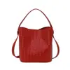 Bolsa de Balde Tecida Retro Grande Capacidade 2026 para Mulheres High-End para o Dia a Dia Ombro Único Transversal Bolsa de Mão Bolsa de Nicho