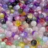 8/12mm Contas Redondas de Resina de Princesa Sereia Contas Degradê Furo Reto Contas Lisas Material para Miçangas DIY Acessórios de Contas Soltas