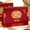 Calendário de Mesa Estilo Chinês Vinho 2027 Calendário Mensal de Escritório Display de Mesa Publicidade Corporativa Edição Especial Calendário Personalização