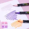 Caneta Marcadora Acrílica Brilhante de Ponta Macia para Cartões de Cumprimentos, Diário, Pintura, Grafite, Caneta Gel, Caneta Glitter com Areia Líquida Céu Estrelado