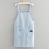 Avental Leve de Cor Pura com Alça Repelente à Água para Cozinha, Tarefas Domésticas, Cozimento, à Prova de Manchas, à Prova de Óleo, Resistente à Sujeira, Roupa de Trabalho, Avental Respirável