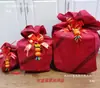 Wenzhou Boda Personalizada Bolsa Baizitu Tamaño Grande Bolsa Cubo de Cáñamo Rojo Acompañante Neceser Suministros de Boda Novia