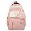 Mochila para Estudiante de Secundaria y Preparatoria Estilo Nuevo Simple Casual Mochila de Viaje Multifuncional Gran Capacidad Mochila Escolar para Estudiante Femenina