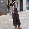 Conjunto de Ropa de Otoño para Niñas 2026 Nuevo Estilo Niños Medianos y Grandes Bloque de Color Chaleco con Parches Camiseta Pantalones con Estampado de Leopardo Conjunto Casual de Dos Piezas