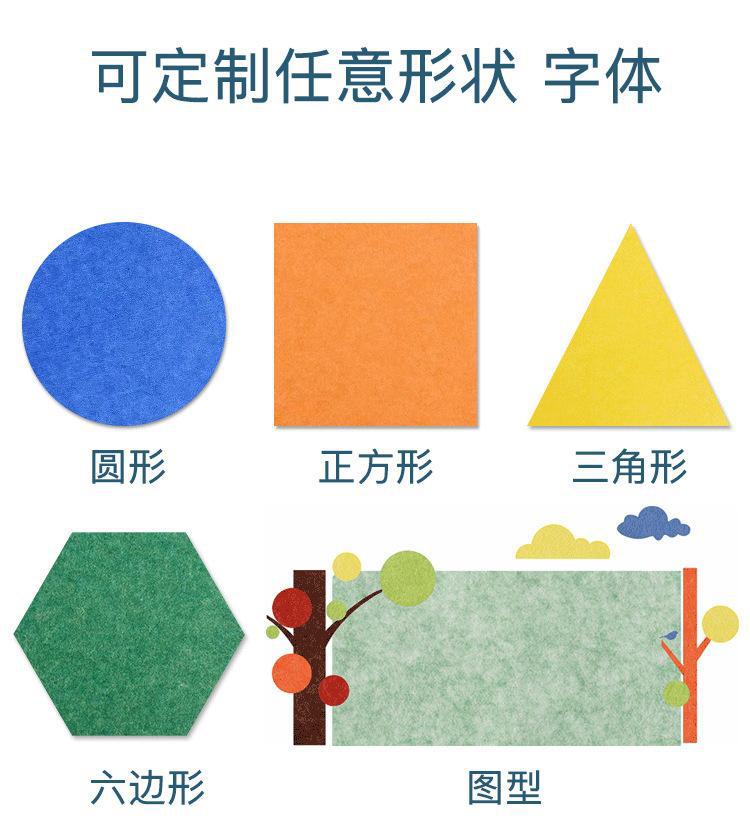 商品详情图_毛毡留言板北欧风格幼儿园作品展示软木板背景照片墙