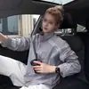 Rascally Cool Americano Patchwork de Malha Gelo Seda Proteção Solar Roupa Masculina Verão Fina Gola Alta Corta-vento Esportes ao Ar Livre Roupa de Ciclismo