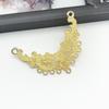 Accesorios de borlas de paso antiguas para bricolaje, horquillas para el cabello hechas a mano, colgante de aleación, flor de media luna, venta al por mayor