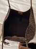 Bolsa tote estilosa com estampa de leopardo para mulheres, nova coleção 2026, bolsa de ombro de grande capacidade para o dia a dia, bolsa de mão de moda estilo coreano, acessório da moda