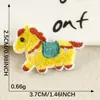 Venta Directa de Fábrica al por Mayor Parche Bordado de Dibujos Animados Pony Año del Caballo Autoadhesivo DIY Accesorios para Ropa Decoración Funda de Teléfono Parche de Tela