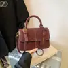 Bolso Pequeño Cuadrado Casual Estilo Coreano para Mujer 2025 Invierno Nuevo Estilo Versátil Costura Moda Bolso de Hombro Único Cruzado