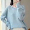 Suéter de Punto Hueco Crochet con Parche de Flor Francesa Tridimensional 100% Lana de Seda para Mujer Otoño Invierno Estilo Perezoso