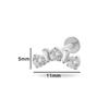 Pendiente de perforación Henson G23/F136 de aleación de titanio, ligero, de lujo, con circonitas, para oreja, dientes internos, varilla roscada, para labio y uña.