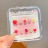 Lindas y suaves pegatinas de uñas de dibujos animados de frutas para niños, manualidades interactivas para padres e hijos, esmalte de uñas no pegajoso, versátiles para uso en casa y al aire libre