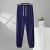 Calça de Pijama Masculina de Modal, Calça de Casa Fina Elástica para Primavera/Verão, Tamanho Grande, Caimento Solto, Casual com Bolsos e Barra Ajustada