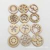 30mm log oco disco misturado DIY madeira artesanato decorativo 20 um pacote