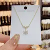 Collar de pétalos de circón para mujer, diseño de nicho, personalizado, ciber, celebridad, cadena de clavícula, ligero, de lujo, estilo Mori, estilo Ins, joyería