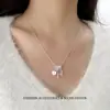 Collar con Colgante de Cruz de Circonita Súper Brillante Estilo Dulce-Cool Versátil Moda Vintage Cadena Sencilla para Clavícula para Mujeres