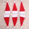 Nuevo Mini Gorro de Navidad Gorro de Navidad Set de Cubiertos para Restaurante Gorro para Botella de Vino Decoraciones Navideñas