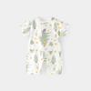 Mameluco de bebé verano algodón fino chaqueta de bebé de manga corta malla ropa de recién nacido verano ropa para gatear aire acondicionado