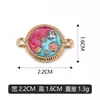 Colgante de flor redonda con aceite de goteo para collar, pulsera, charm, accesorios de joyería, ventas directas de fábrica, se puede mezclar por lotes, transfronterizo