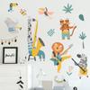 Pegatinas de pared con diseño de animales para habitación infantil, decoración de sala de estar y dormitorio, autoadhesivas, AY90108