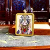 Thangka Xizang Nepal Thangka Puro Pintado à Mão Vida Passada e Presente Núcleo do Cartão 4*5