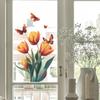 Comercio exterior mariposa tulipán dormitorio sala de estar porche armario dormitorio decoración del hogar pegatinas de pared autoadhesivas al por mayor